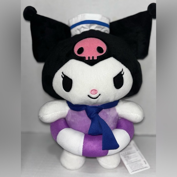 SANRIO KUROMI OFFICIAL STUFFED PLUSH/ SUMMER (WITH THE SWIMMING FLOAT) - Picture 5 of 5